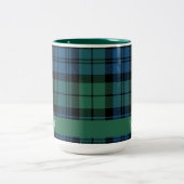 Kariertes Skript Custom Clan Campbell Tartan Zweifarbige Tasse (Mittel)