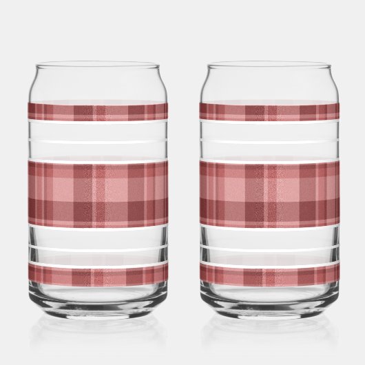 Kariertes Soda-Glas Dosenglas (Rechts)