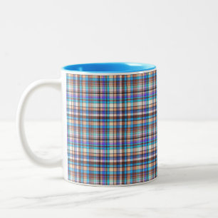 Kariertes Stoffmuster Karierter Druck -57688 Zweifarbige Tasse