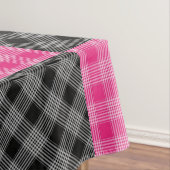 Kariertes Tablettentuch, rosa und schwarz Tischdecke (Beispiel)