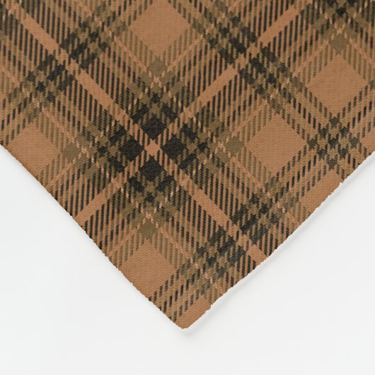 Kariertes | tan braunes Elfenbein der Fleecedecke (Ecke)