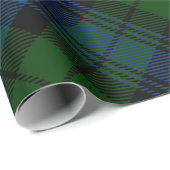 Kariertes Tartan Campbell Militärisches Grünes Mus Geschenkpapier (Rolleneckpunkt)
