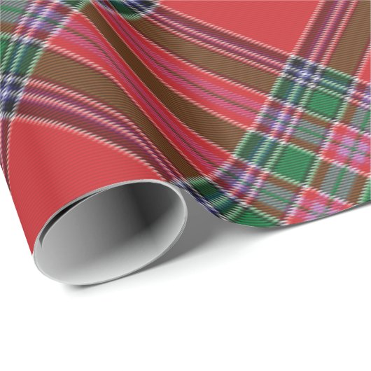 Kariertes Tartan Clan MacBean Green Muster Geschenkpapier (Rolleneckpunkt)
