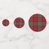 Kariertes Tartan Clan Stewart Kariert Hochzeitssze Konfetti (Vorderseiten)