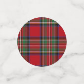 Kariertes Tartan Clan Stewart Kariert Hochzeitssze Konfetti (Klein Vorderseite)