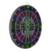 Kariertes Tartan Dart Board Dartscheibe (Vorderseite Links)