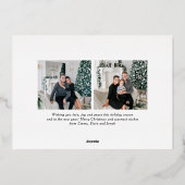 Kariertes Tartan-Foto Folien Feiertagskarte (Rückseite)