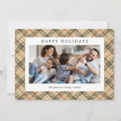 Kariertes Tartan Foto Weihnachten (Vorderseite)