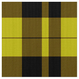 Kariertes Tartan-Gelb- und Schwarz-Stoff Stoff