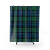 Kariertes Tartan Green Blue Pattern Rustikales Cam Duschvorhang