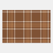 Kariertes tartan Herbstbraun und beige Muster Geschenkpapier Set (Vorderseite 3)