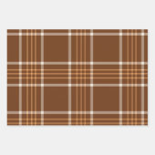 Kariertes tartan Herbstbraun und beige Muster Geschenkpapier Set (Vorderseite)