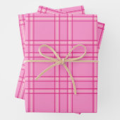 Kariertes Tartan in Pink Geschenkpapier Set (Beispiel)