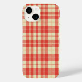 Kariertes Tartan in Rot und Weiß Case-Mate iPhone 14 Hülle