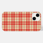 Kariertes Tartan in Rot und Weiß Case-Mate iPhone Hülle (Rückseite (Horizontal))