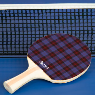 Kariertes Tartan Marineblau Rot Tischtennis Schläger