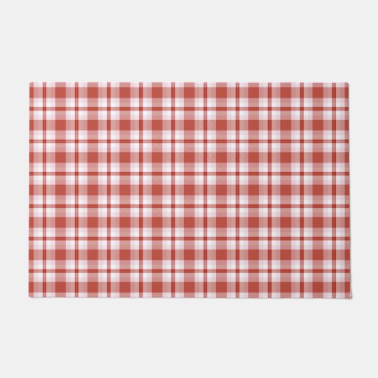 Kariertes Tartan-Muster Fußmatte (Vorderseite)