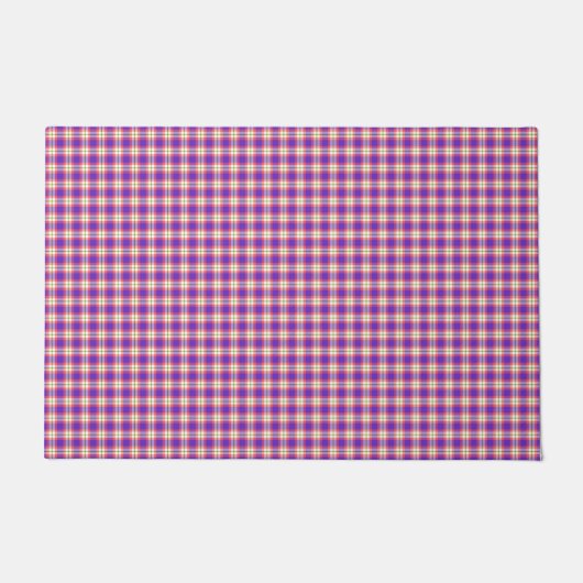 Kariertes Tartan-Muster Fußmatte (Vorderseite)