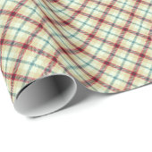 Kariertes Tartan-Muster Geschenkpapier (Rolleneckpunkt)