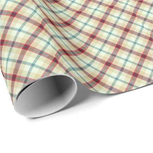 Kariertes Tartan-Muster Geschenkpapier (Rolleneckpunkt)
