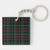Kariertes Tartan-Muster, grün, Schlüsselanhänger (Rückseite)