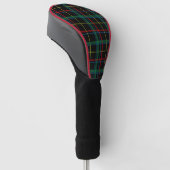Kariertes Tartan-Muster, grün und rot, Golf Headcover (angewinkelt)