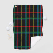 Kariertes Tartan-Muster, grün und rot, Golfhandtuch (Insitu)