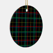 Kariertes Tartan-Muster, grün und rot, Keramik Ornament (Rechts)
