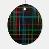 Kariertes Tartan-Muster, grün und rot, Keramik Ornament (Links)
