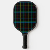Kariertes Tartan-Muster, grün und rot, Pickleball Schläger (Rückseite)
