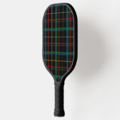 Kariertes Tartan-Muster, grün und rot, Pickleball Schläger (Links)