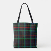 Kariertes Tartan-Muster, grün und rot, Tasche (Rückseite)