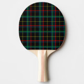 Kariertes Tartan-Muster, grün und rot, Tischtennis Schläger (Vorderseite)