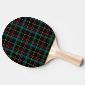 Kariertes Tartan-Muster, grün und rot, Tischtennis Schläger (Seitenansicht)