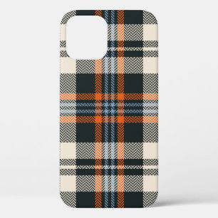 Kariertes Tartan-Muster Herbst in Schwarz, Orange, Case-Mate iPhone Hülle