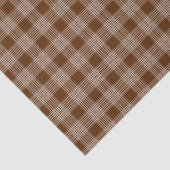Kariertes Tartan-Muster in Braun und Weiß Seidenpapier (Ausschnitt)