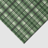 Kariertes Tartan-Muster in Grün und Schwarz Seidenpapier (Ausschnitt)