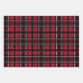 Kariertes Tartan-Muster in Rot und Schwarz Geschenkpapier Set (Vorderseite 3)