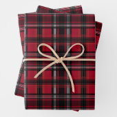 Kariertes Tartan-Muster in Rot und Schwarz Geschenkpapier Set (Beispiel)