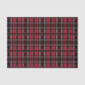 Kariertes Tartan-Muster in Rot und Schwarz Seidenpapier (Vorderseite)
