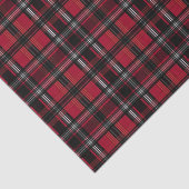 Kariertes Tartan-Muster in Rot und Schwarz Seidenpapier (Ausschnitt)