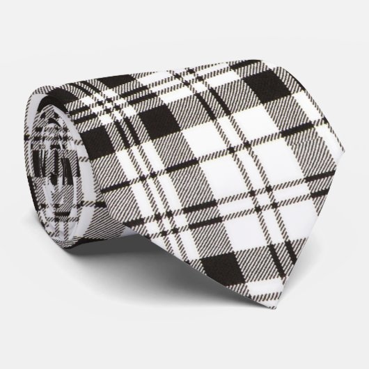 Kariertes Tartan-Muster Krawatte (Gerollt)