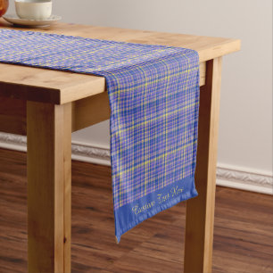 Kariertes Tartan Muster Kurzer Tischläufer
