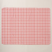 Kariertes Tartan-Muster Sherpadecke (Vorderseite (Horizontal))