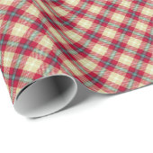Kariertes Tartan Muster Weihnachten Geschenkpapier (Rolleneckpunkt)
