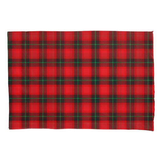 Kariertes Tartan Red Black Pattern Trendy Kissenbezug (Vorderseite)