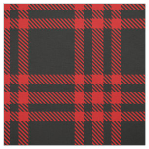 Kariertes Tartan, rot und schwarz Stoff