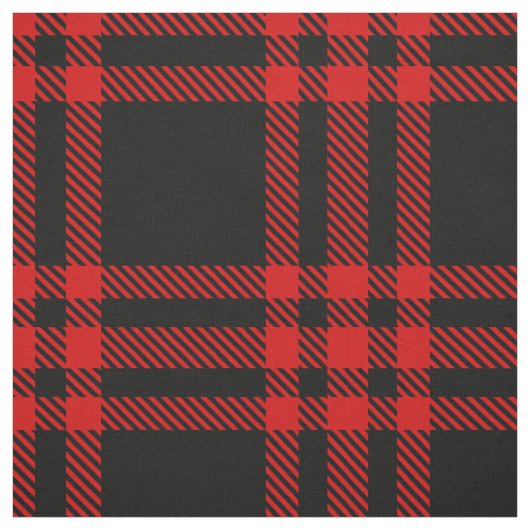 Kariertes Tartan, rot und schwarz Stoff (Muster)