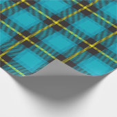 Kariertes Tartan schottisches Muster Blau-Gelb-Sch Geschenkpapier (Ecke)