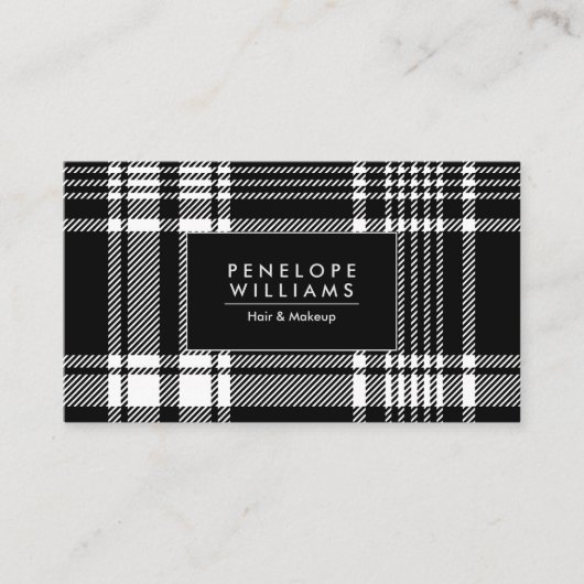 Kariertes Tartan Visitenkarte (Vorderseite)